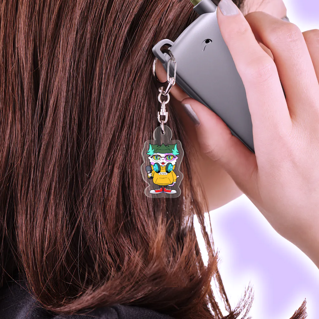 Hi-Statteのシダにゃんキーホルダー・シール Acrylic Key Chain