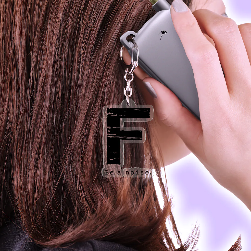 noisie_jpの【F】イニシャル × Be a noise. Acrylic Key Chain