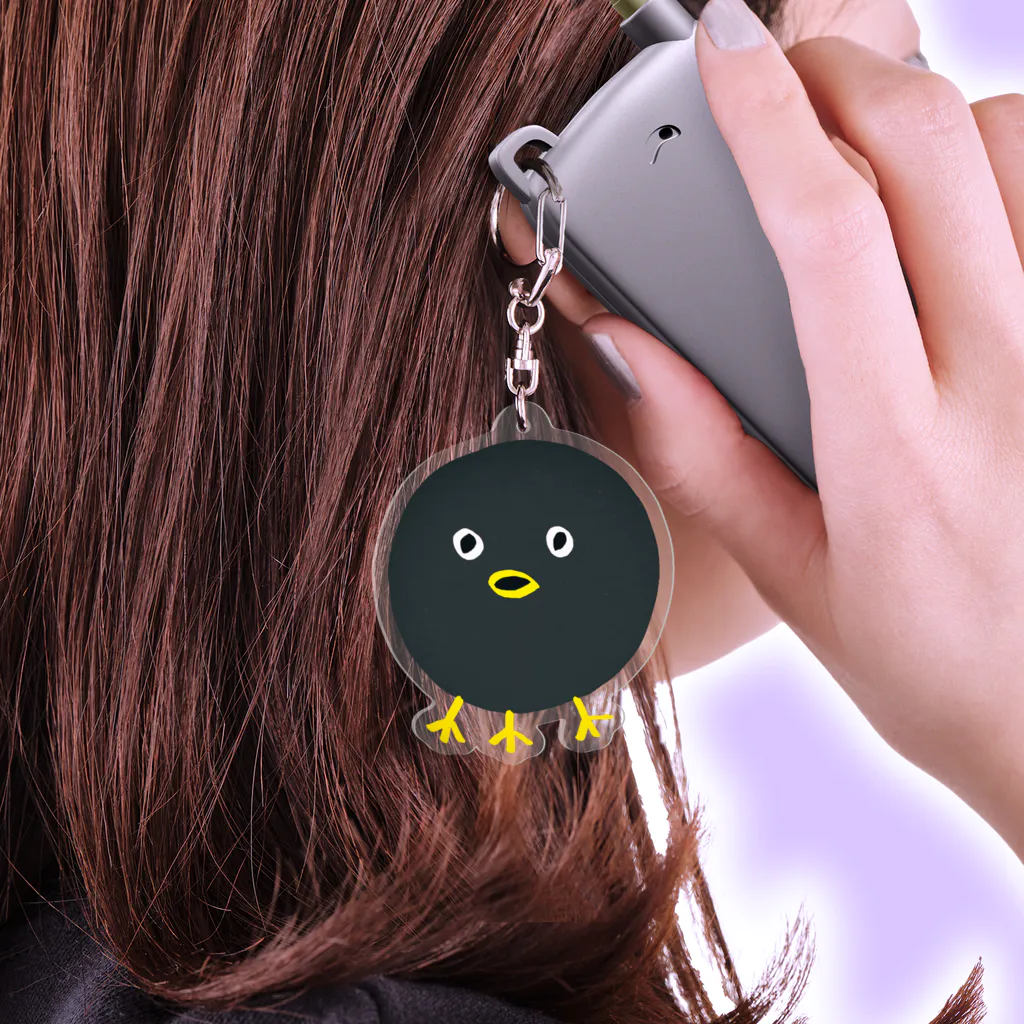 NishiobihiroFCのヤタガラスのニッシ―くん Acrylic Key Chain