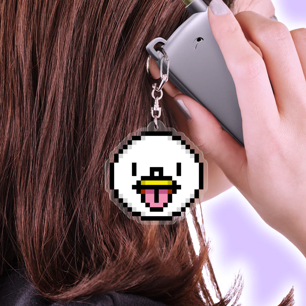 PITTEN PRODUCTSのPIXEL_FACE_01(BEE) Acrylic Key Chain