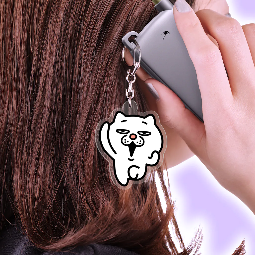 セイコウ スタンプのウザ～～い猫ミニ　イエイ♪ Acrylic Key Chain