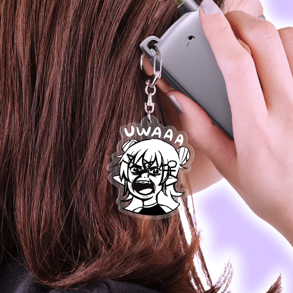 花傘あるみ⛱お絵描きクラゲVtuberଳのUWAAArumi Acrylic Key Chain