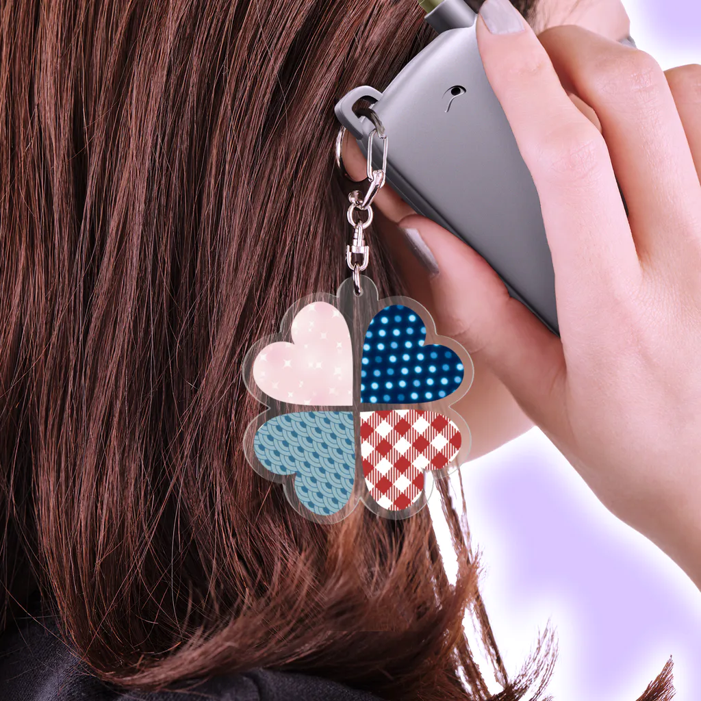 4つのハート 四つ葉のクローバー / アニマル四字熟語 ( ART-hira