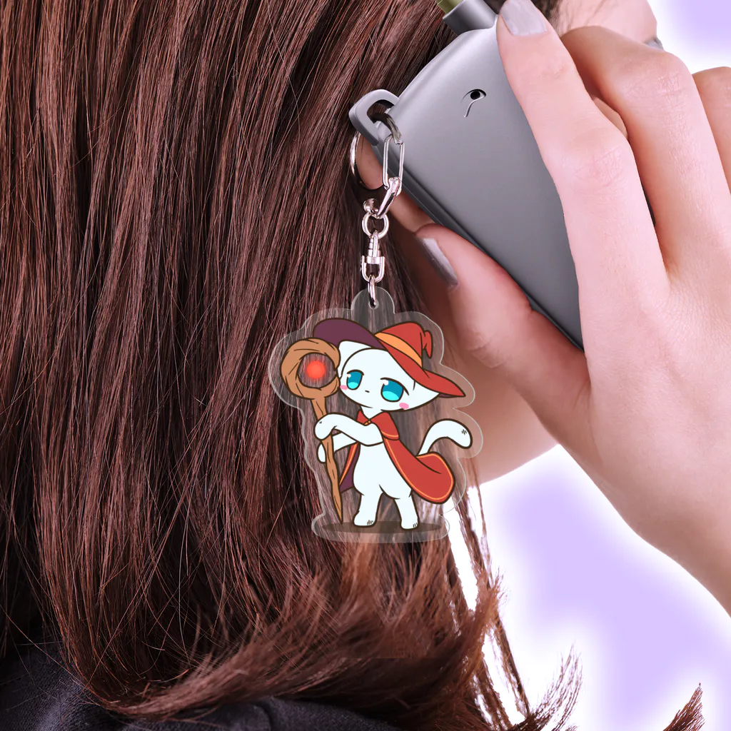カッキー創作チャンネルの魔道士ニャン Acrylic Key Chain
