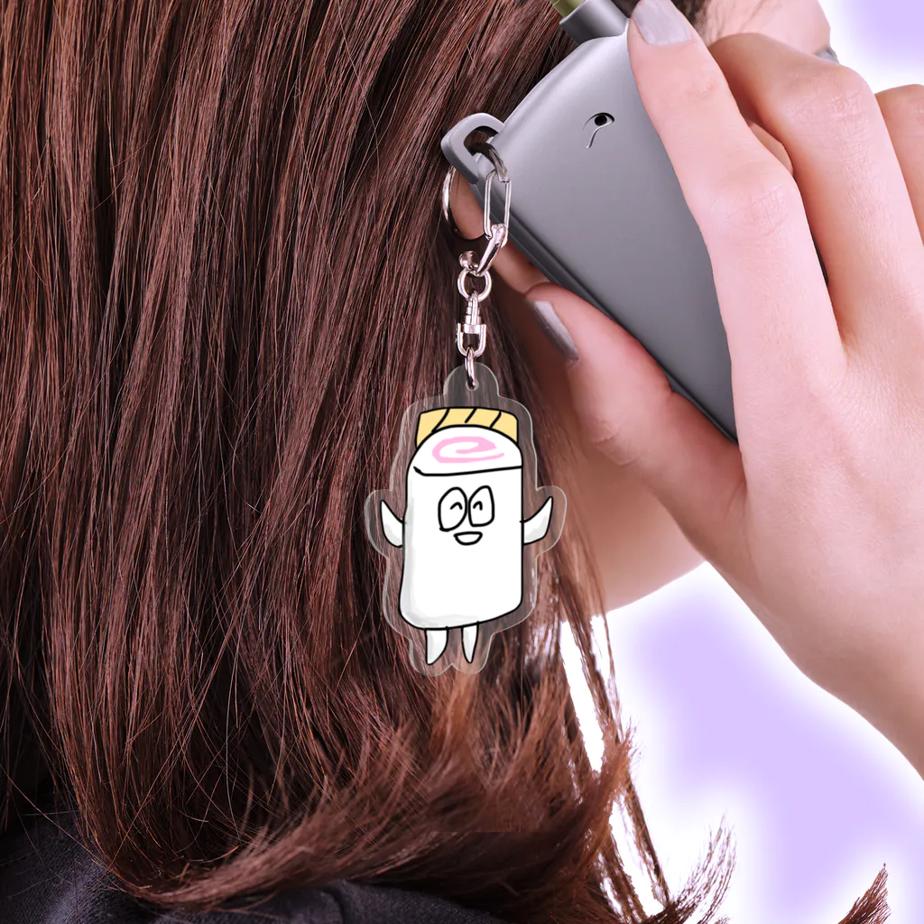 かまぼこの東広島の探索公式グッズショップのかまぼこがバンザイ Acrylic Key Chain