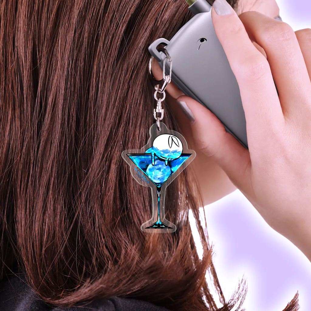 クレイジー闇うさぎSHOPのクレイジー闇うさぎ(Blue Moon) Acrylic Key Chain