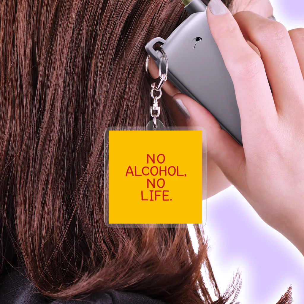 stereovisionのNO ALCOHOL, NO LIFE. Acrylic Key Chain