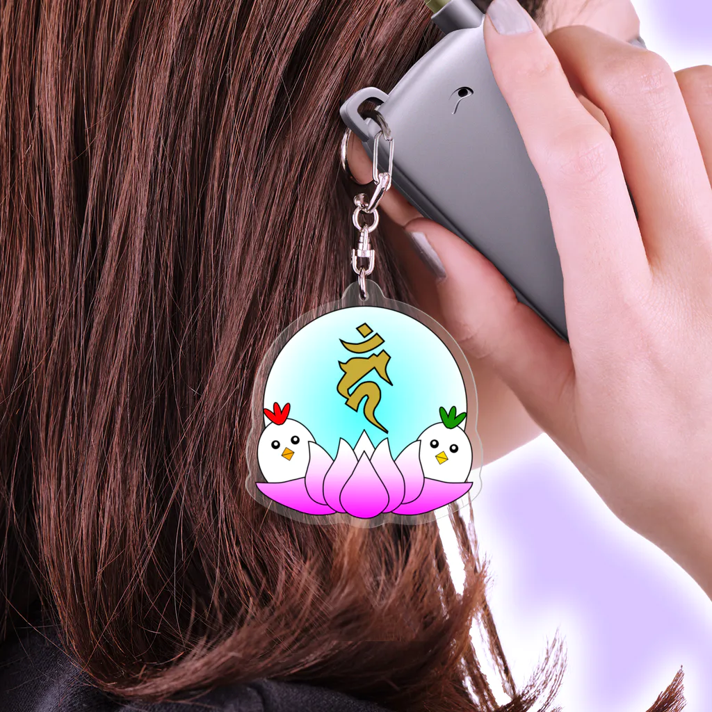 Yuko’ｓ Galleryの【開運祈願】酉年生まれ守護梵字カーン Acrylic Key Chain