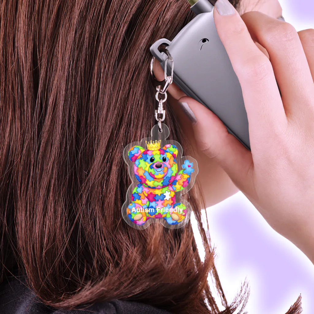 happy_autismのhalokuma （ハロクマ- A） Acrylic Key Chain