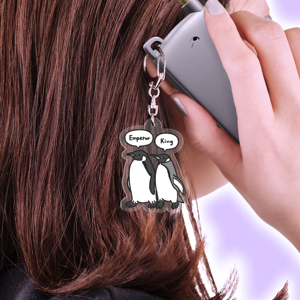 きゅう🐧イラストレーターのアプテノディテス属のペンギンたち Acrylic Key Chain