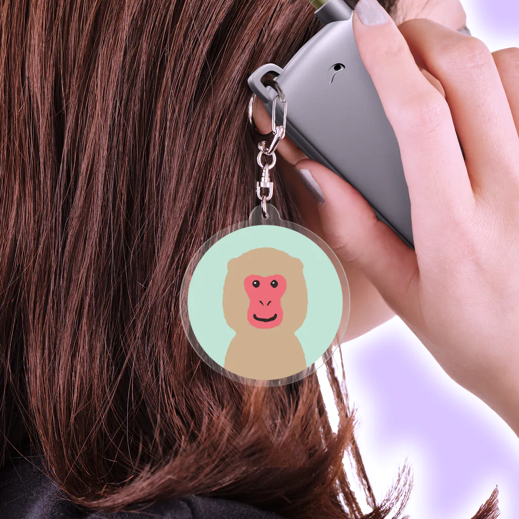 Atelier Zakiのゆるサル【まる】 Acrylic Key Chain