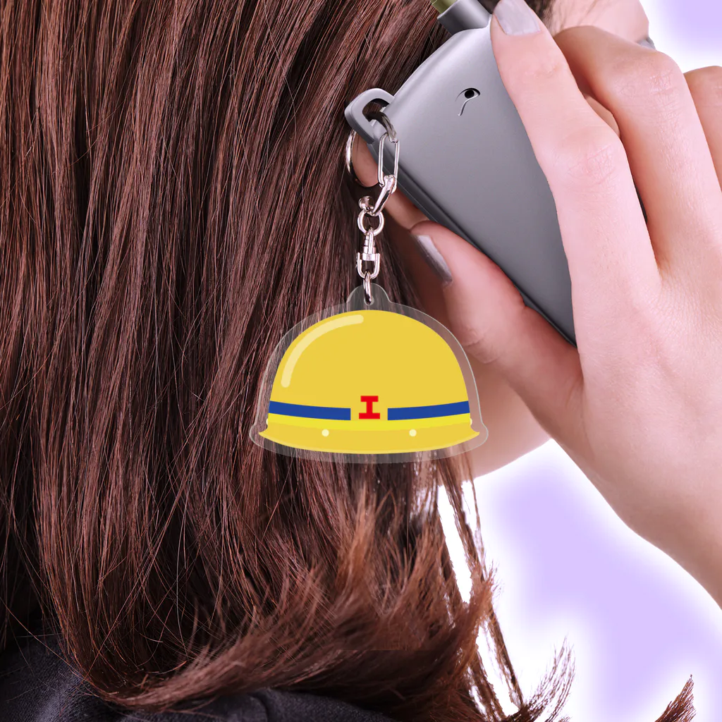 新商品PTオリジナルショップの 碓氷峠の保線屋さん （ヘルメット型） Acrylic Key Chain