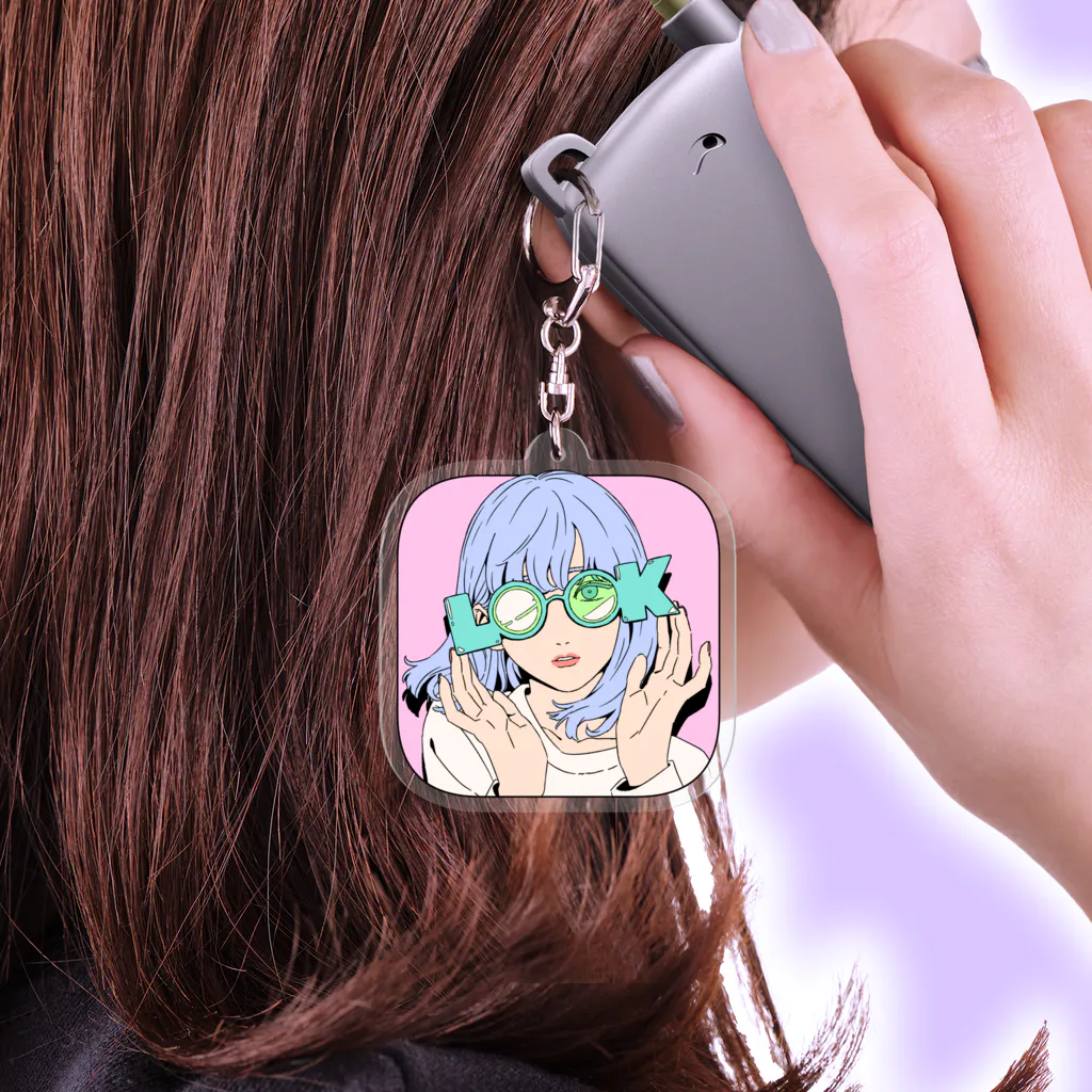 LOOK ( Type B ) / ねこぜもん ( nekozemon )のアクリルキーホルダー