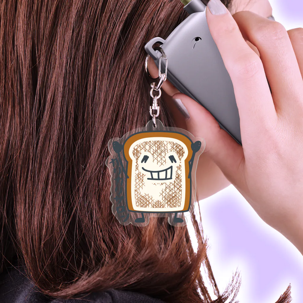イラスト MONYAAT の食パンこげたくん*st*ak Acrylic Key Chain