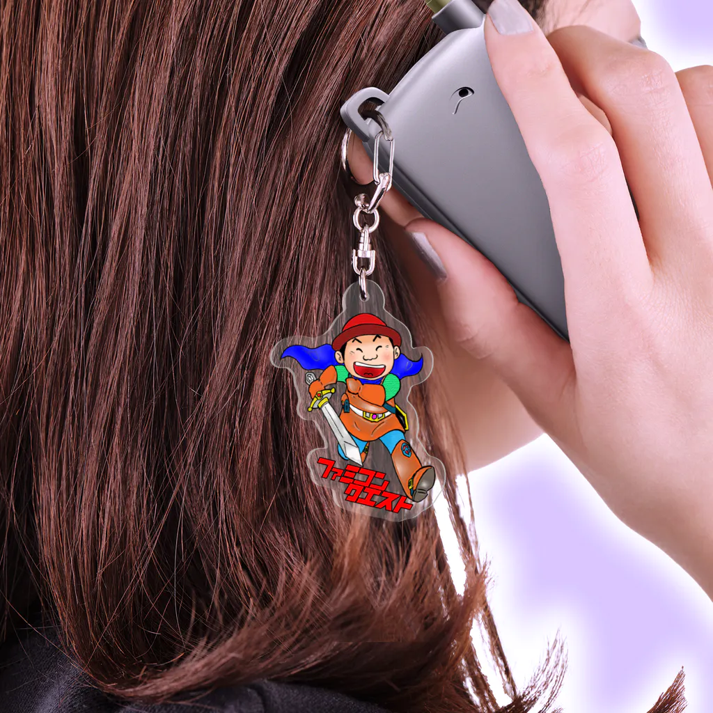 けんいち@TV KENICHのファミコンクエストキーホルダー Acrylic Key Chain