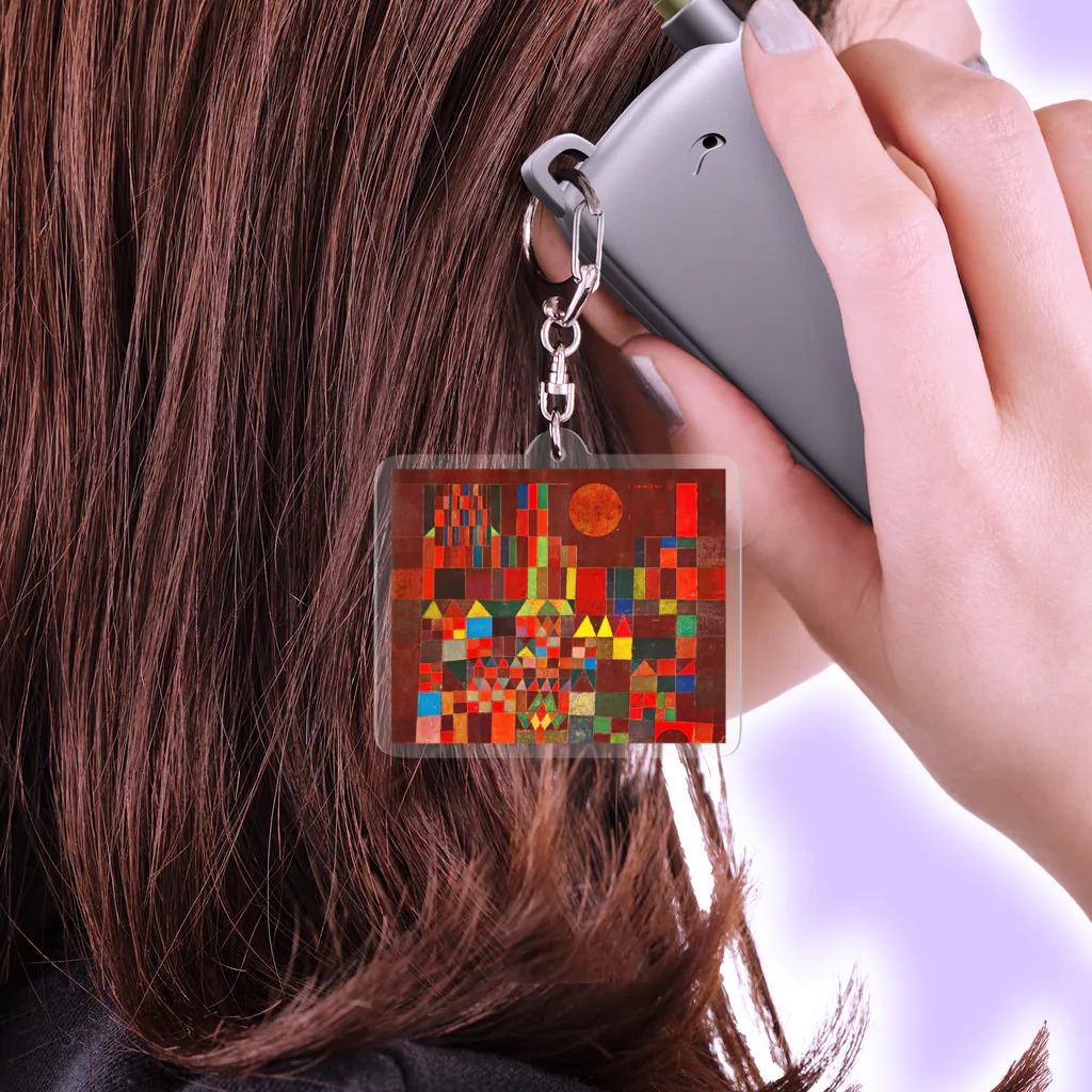 Mystic Modern Artの"Castle and Sun"- Paul Klee  Acrylic Key Chain