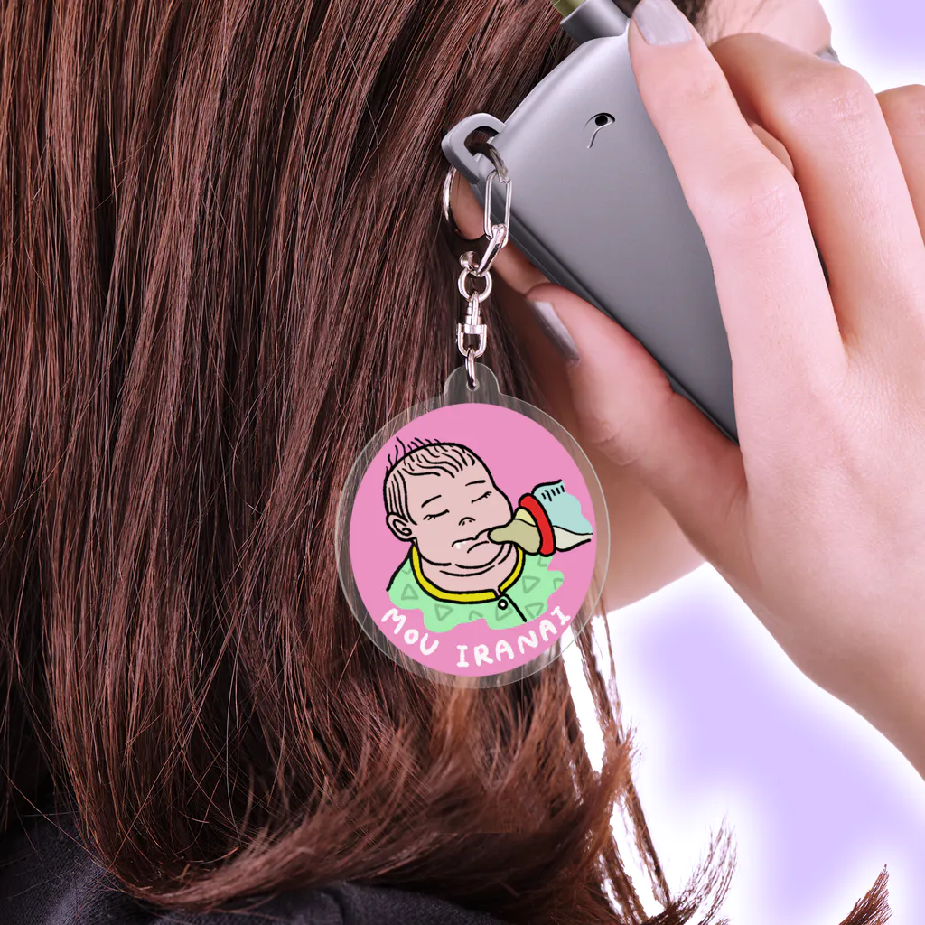 【激レア非売品】(新品)アクリルキーホルダースタンド台(オマケキーホルダー付き) ニョロニョロアクリルキーホルダー（クリア ）8466 - MOOMIN SHOP