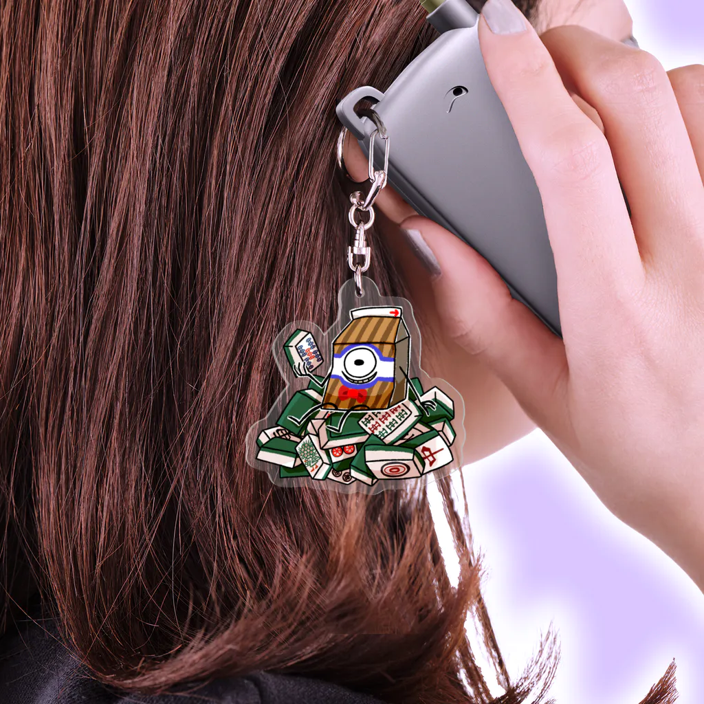 さび抜きおむらいすし亭の麻雀王者　かふぇおーれ・もんすたー Acrylic Key Chain