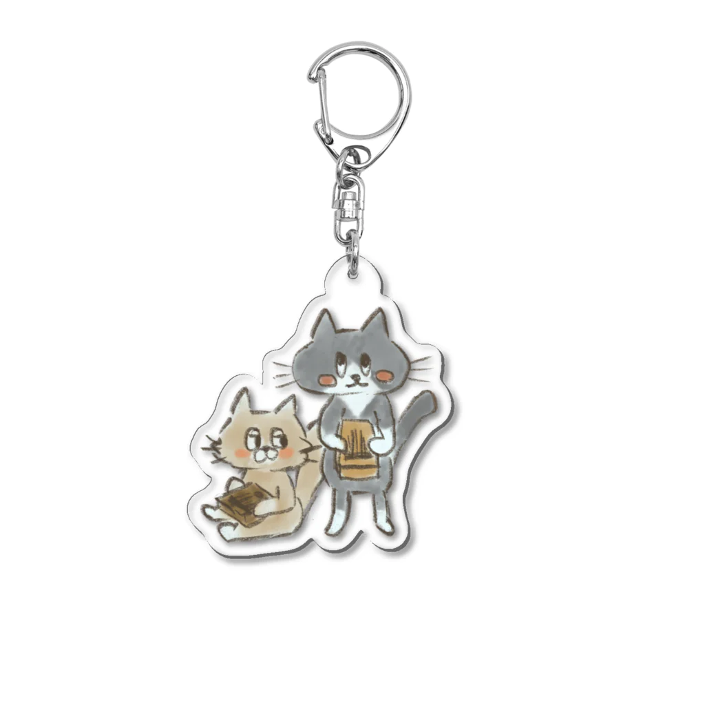 くつしたねこのかりんばにゃんこ Acrylic Key Chain