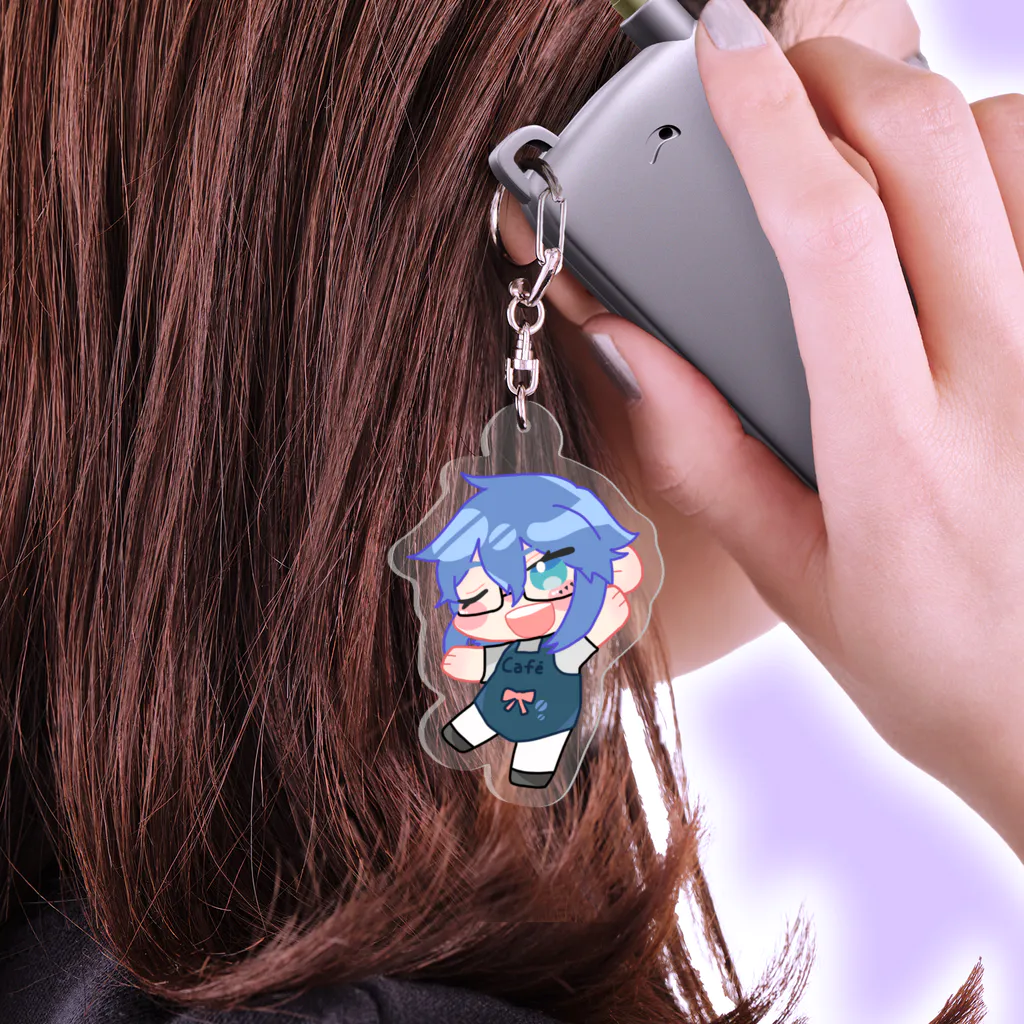 手書きイラスト屋さんのメガネ男子とコーヒータイム Acrylic Key Chain