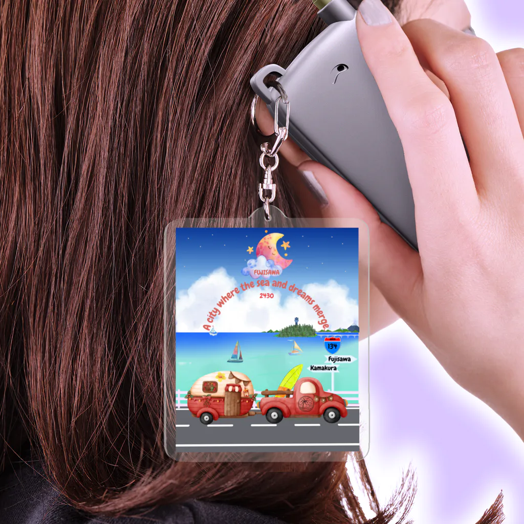 CyberArmadilloの湘南藤沢（2430）ナイトコレクション Acrylic Key Chain