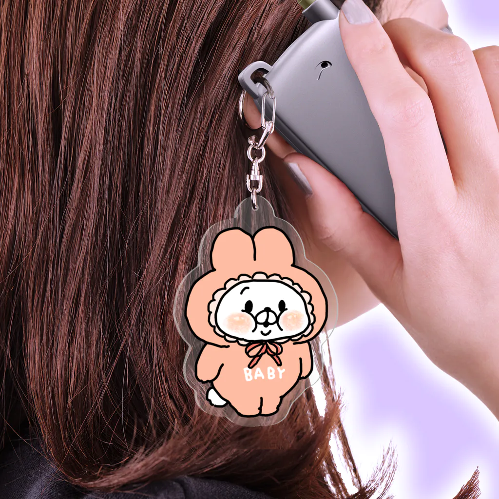saimari＠LINEスタンプ販売中のBABY？ぶーぶーちゃん2 Acrylic Key Chain