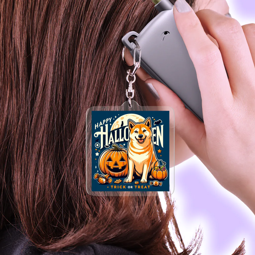 Naoki21のDOG x HALLOWEEN 03🟦(濃色用) Acrylic Key Chain