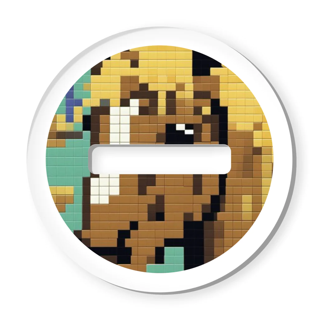 ドット絵で描かれた額に縦に白毛がある馬のアップのプレミアム