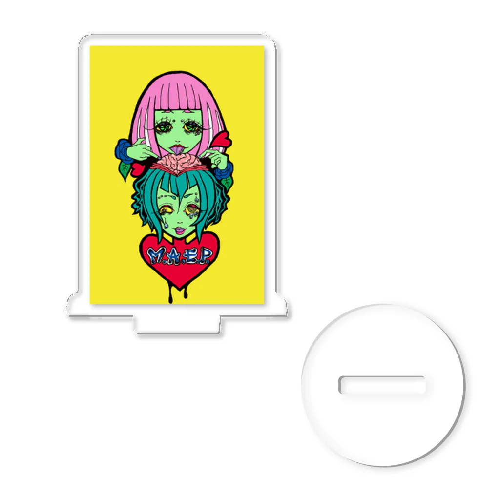 M.A.E.P.のM.A.E.P.脳みそいじいじイエロー Acrylic Stand