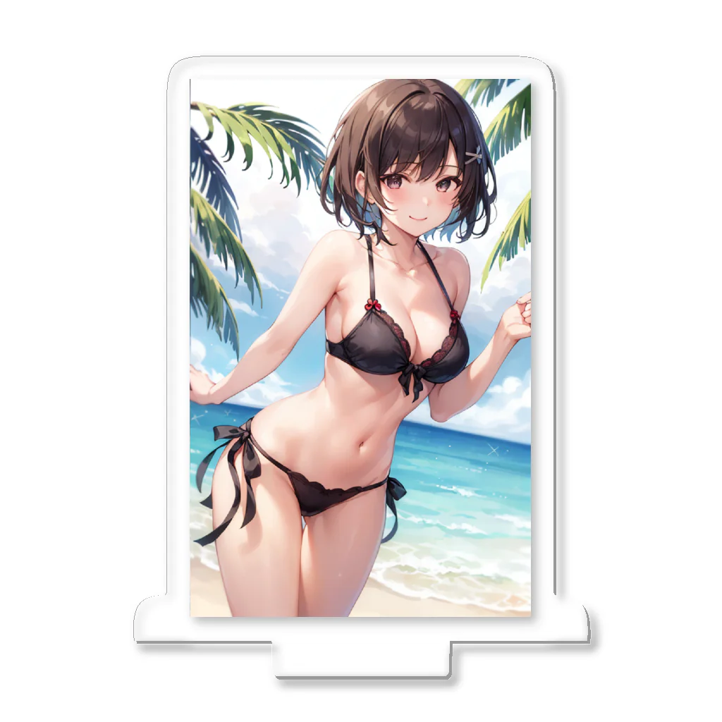 黒ビキニのお姉さんイラスト Acrylic Stand by 天乃鯱 ( Orca_Amano