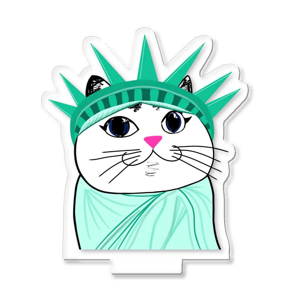 Lovecatfashionの自由のモチ猫ちゃん Acrylic Stand