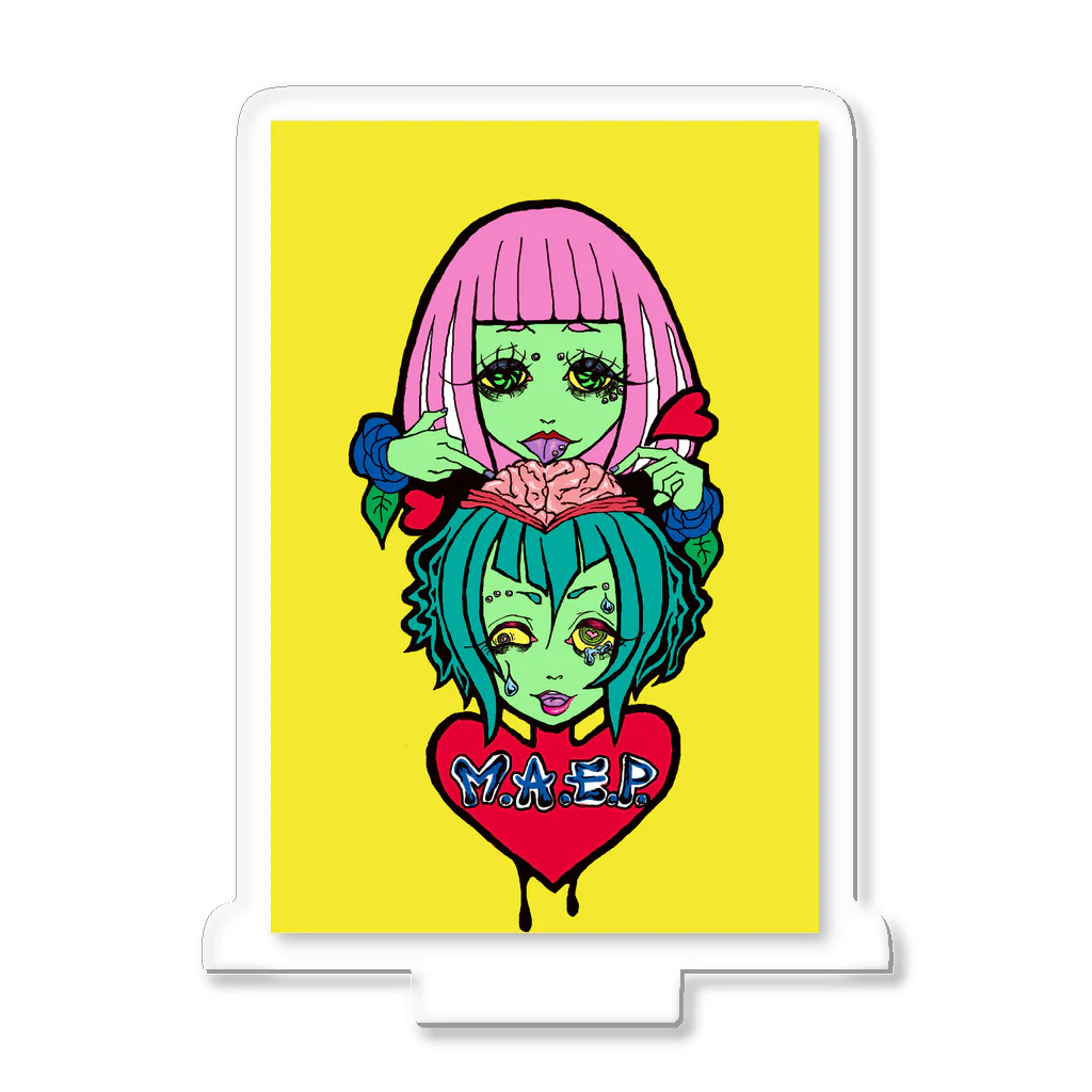 M.A.E.P.のM.A.E.P.脳みそいじいじイエロー Acrylic Stand