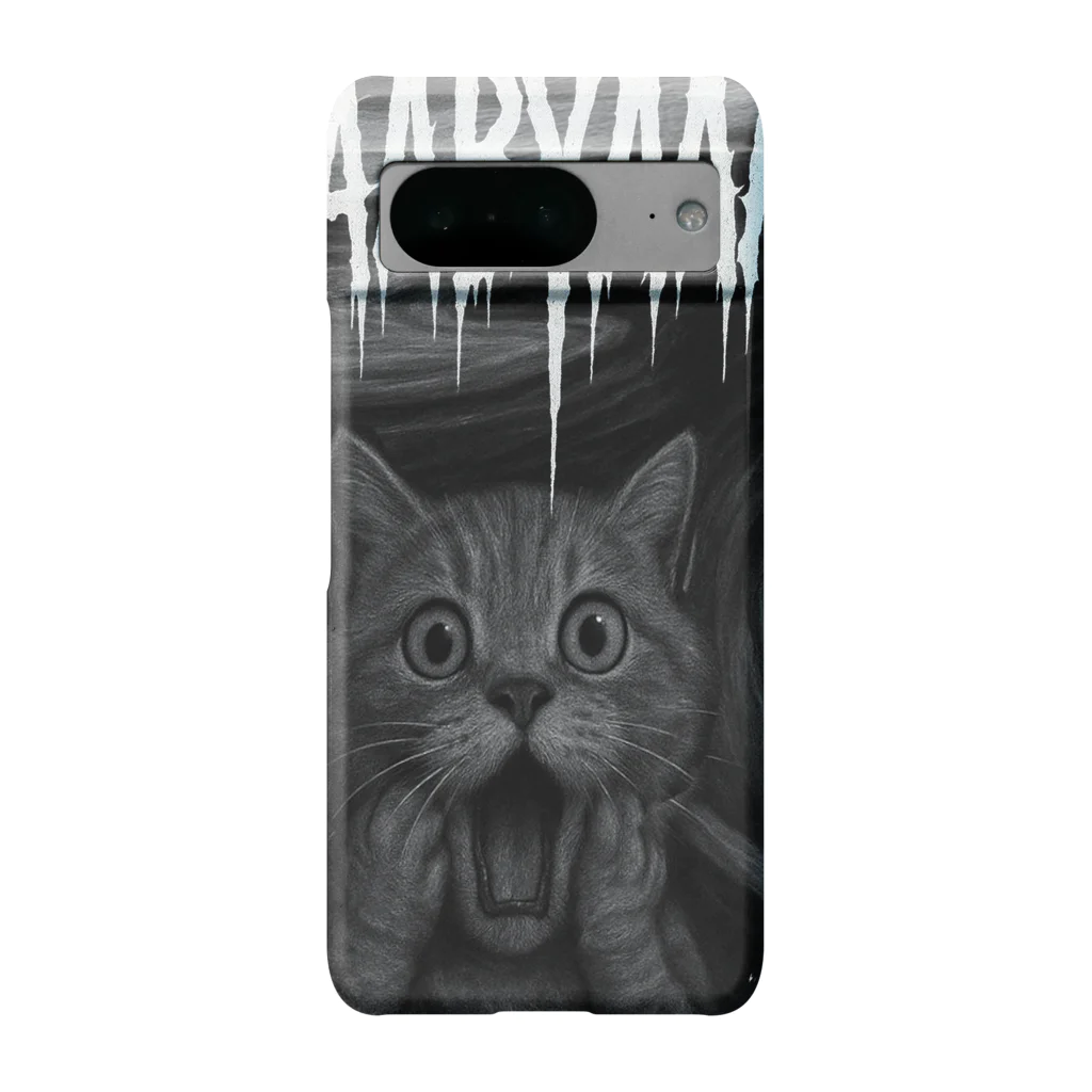 NYAABYAAAH‼︎の🐾「NYAABYAAAH!!」叫び猫Tシャツ【ムンク風×メタルロゴ×ネコ】限定デザイン！ Android Smartphone Case