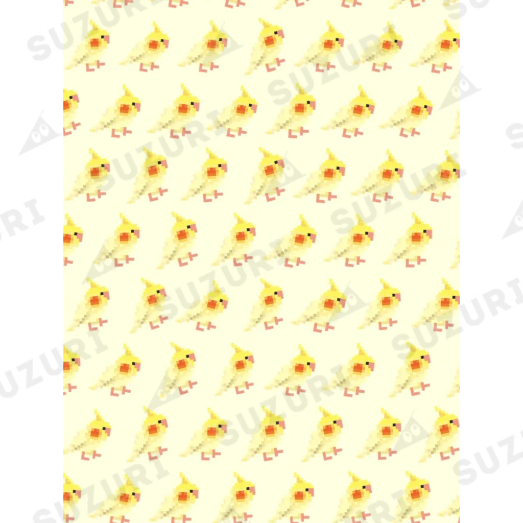ブティック萌のオカメインコちゃん、いっぱい！(クリーム色) Ankle Socks