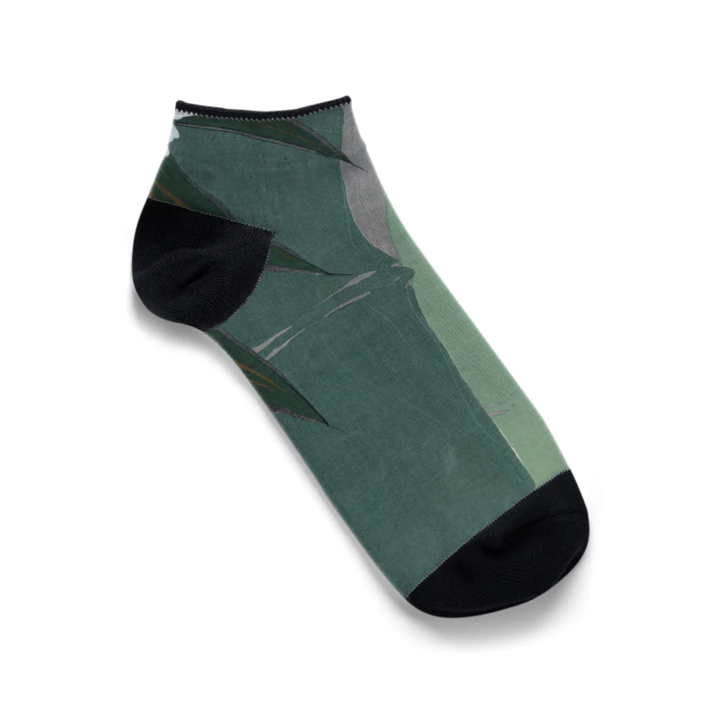 PALA's SHOP　cool、シュール、古風、和風、ねこ、ワンちゃん、ウサギさん、野鳥。の中竹、神坂雪佳、1909年　Ⅱ Ankle Socks