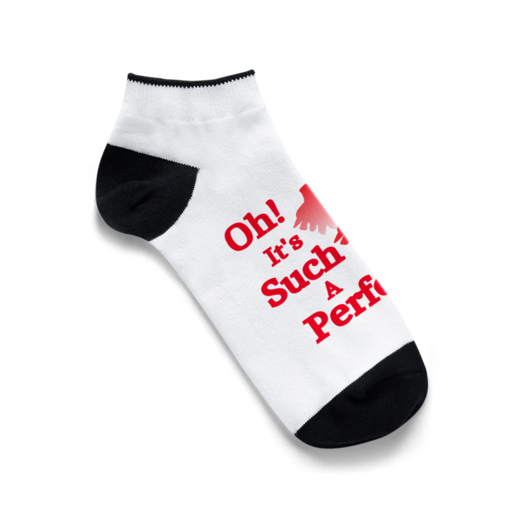 『Nothing Is Real』-- IN SUZURIのOh! It's Such A Perfectday.（赤） Ankle Socks