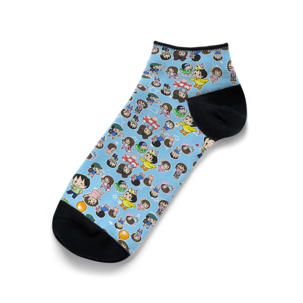 柚子屋のちびキャラソックス Ankle Socks