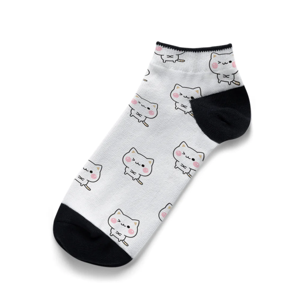DECORの気づかいのできるネコ　いっぱいver. Ankle Socks