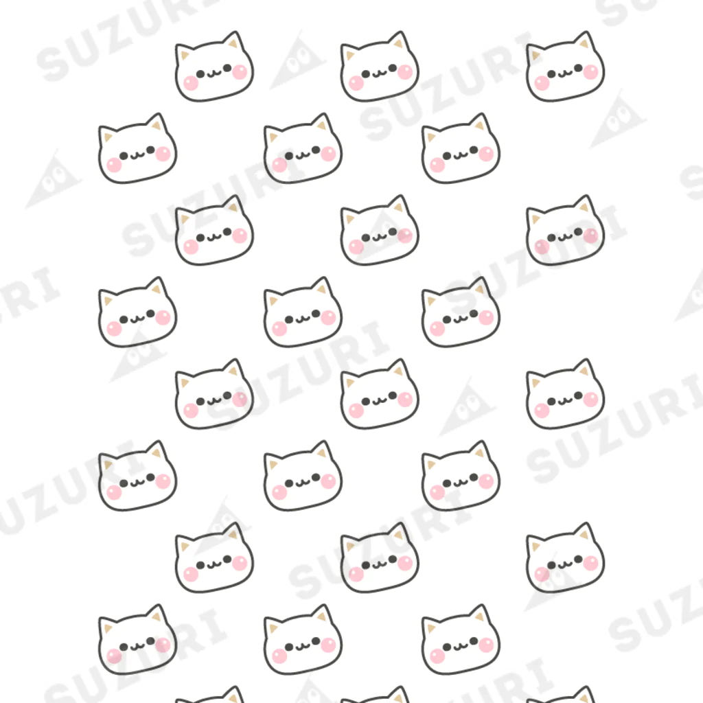 DECORの気づかいの出来るネコ　お顔がいっぱいver. Ankle Socks