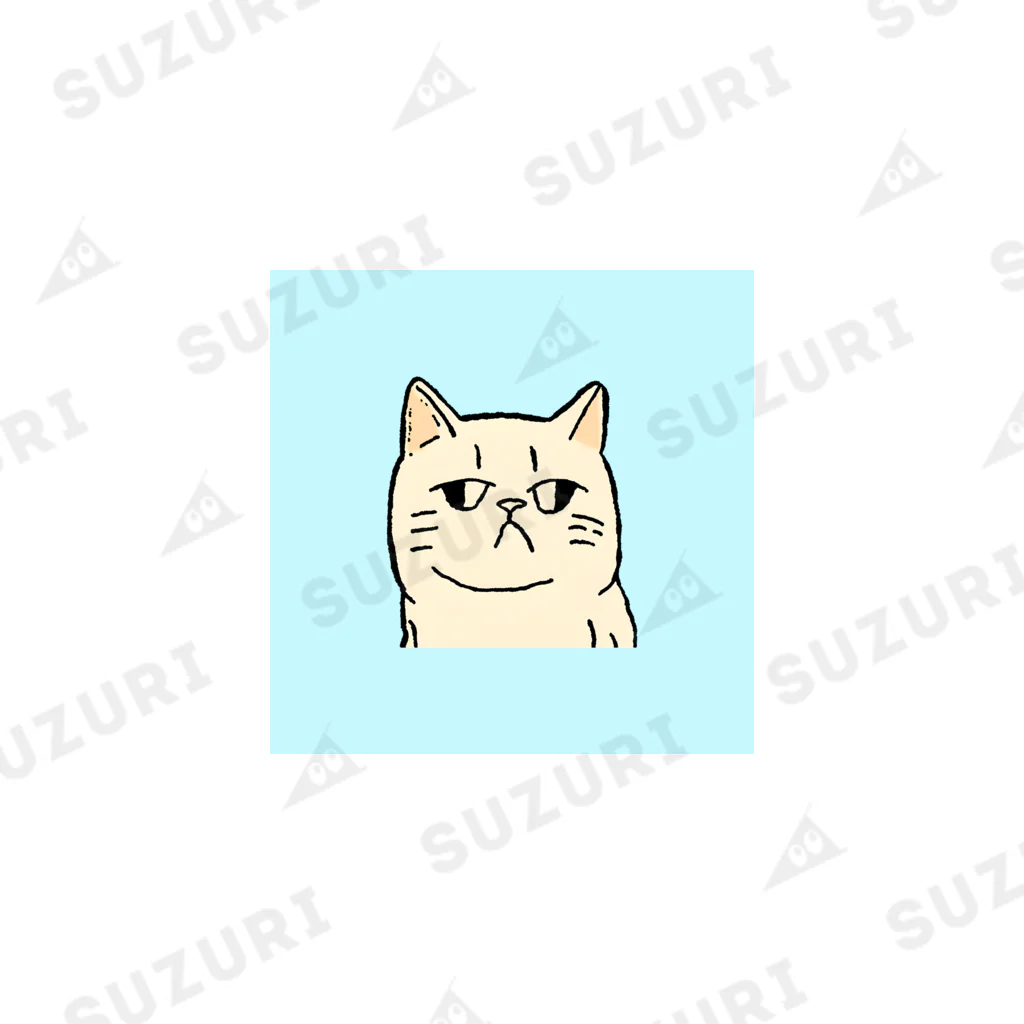 日常のふてくされたネコくん(水色) Ankle Socks