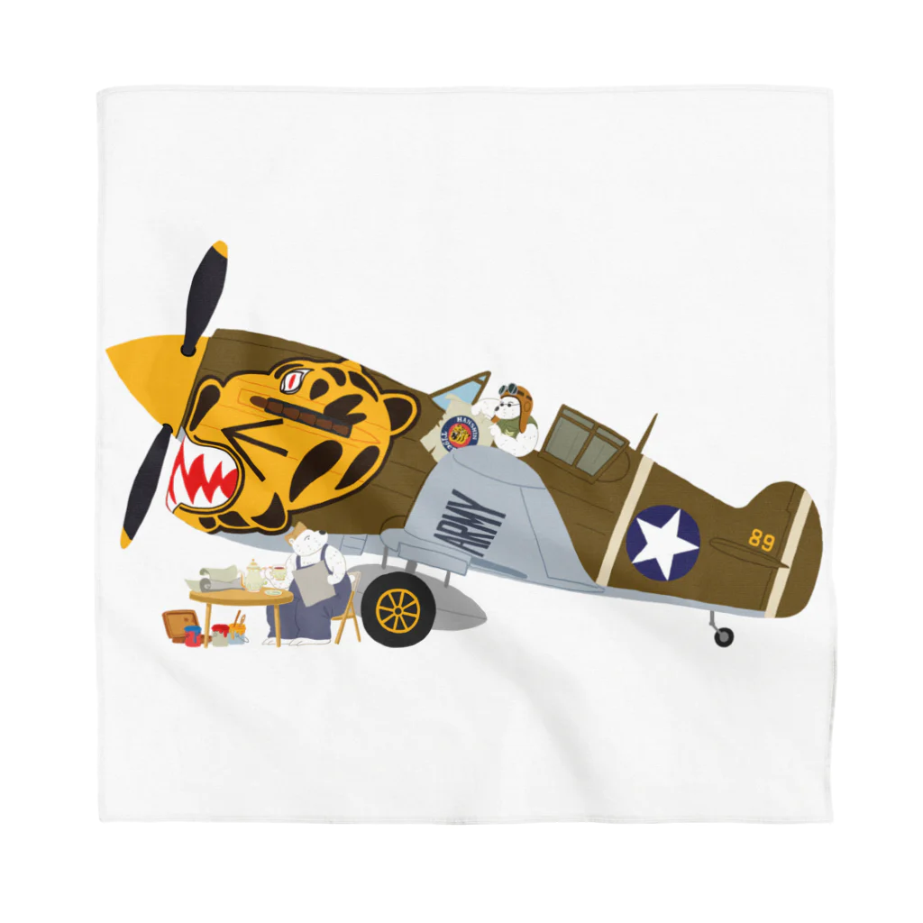 ノーズアートを描くすろくま。戦闘機P-40 / SKULL-2 ( k_hossy_2