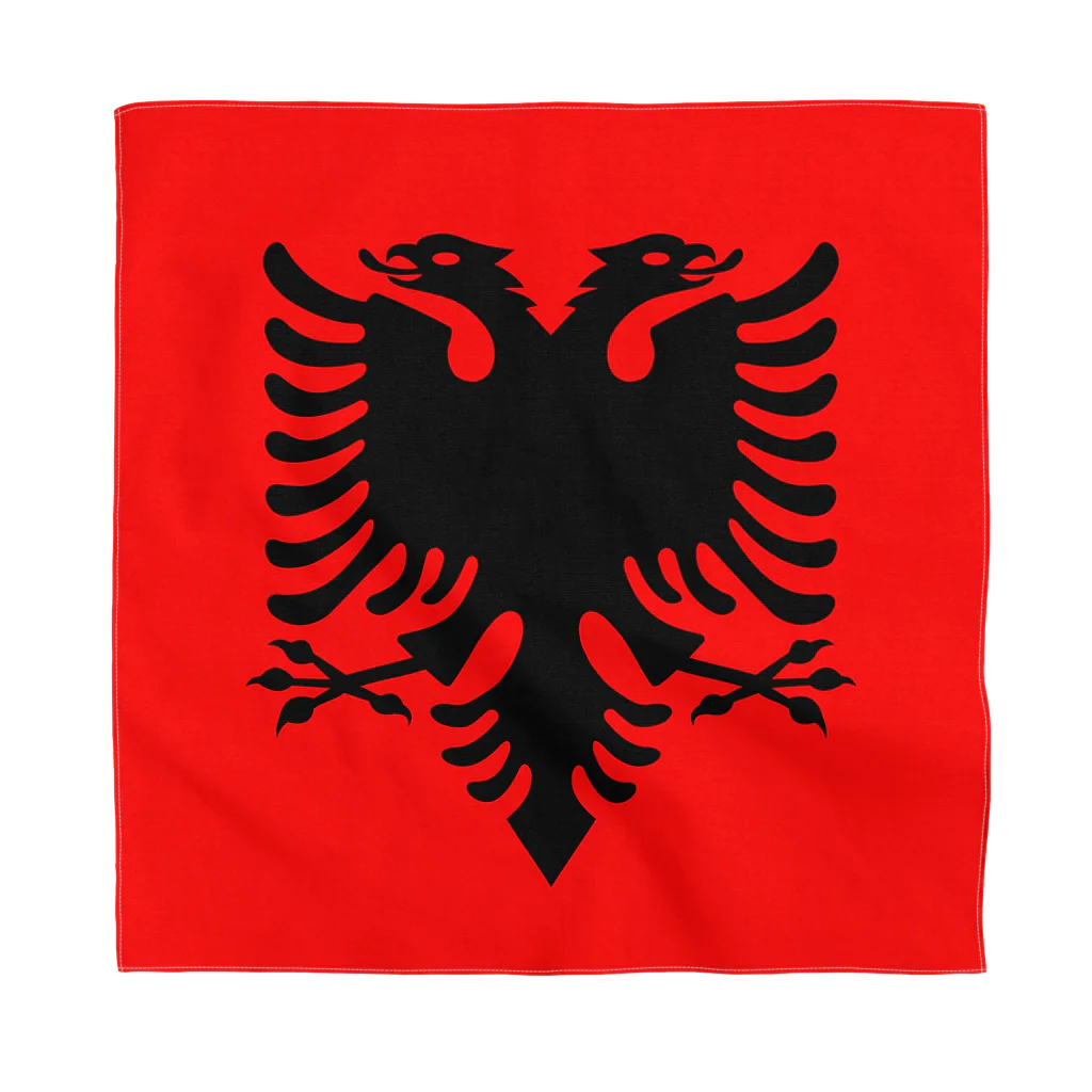 アルバニアの国旗 / お絵かき屋さん ( oekakiyasandesu )のバンダナ