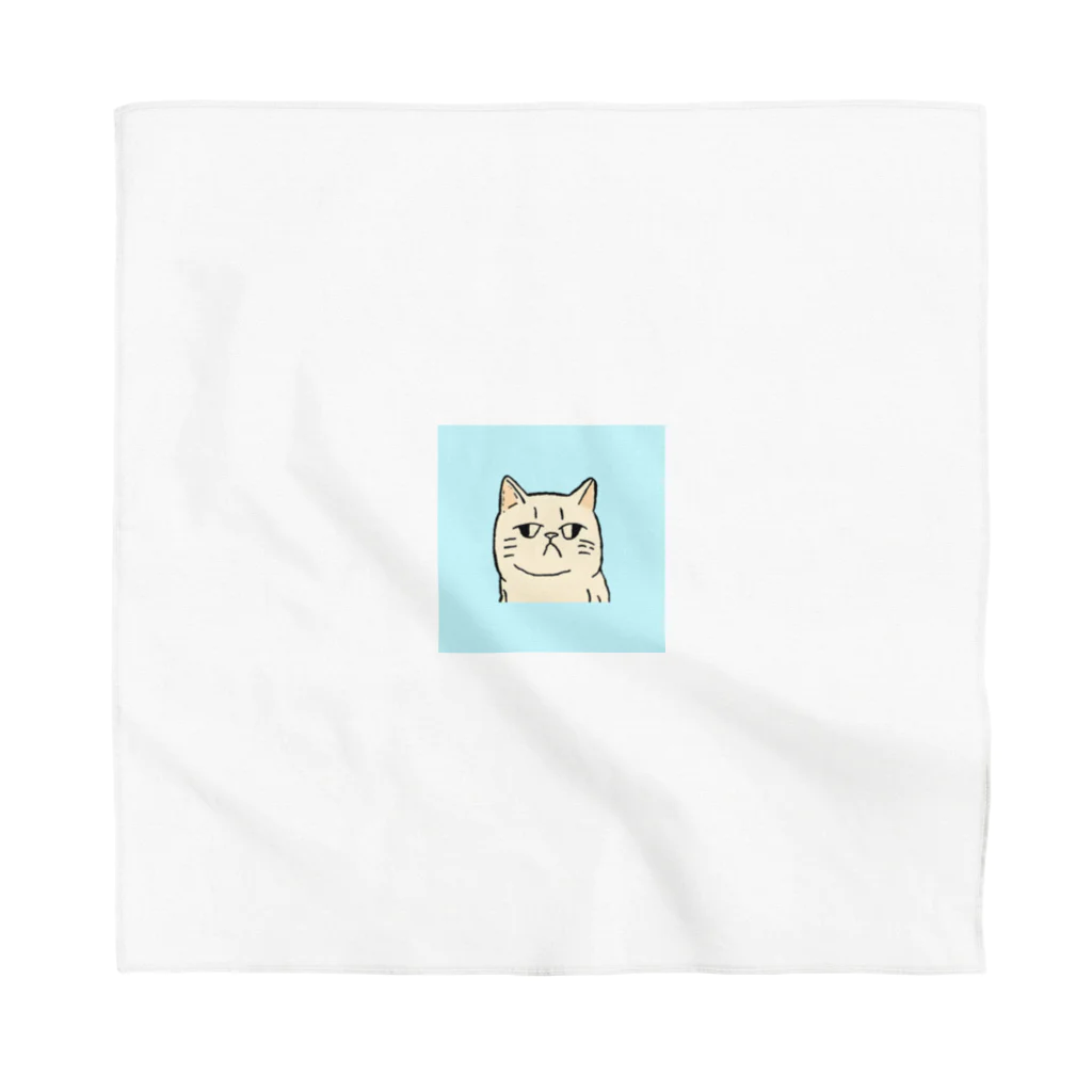 日常のふてくされたネコくん(水色) Bandana