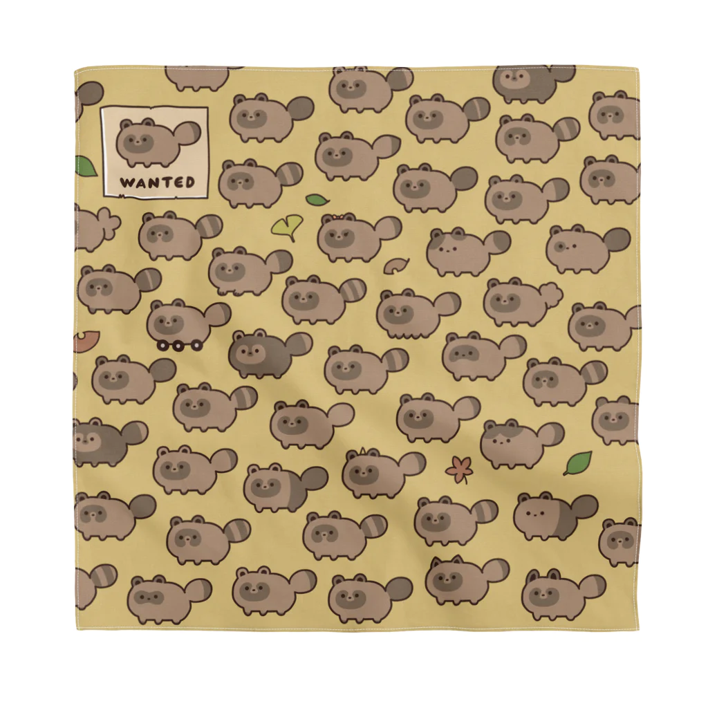うさぎとねこすけの雑貨店（2号店）のたぬきウォンテッド Bandana