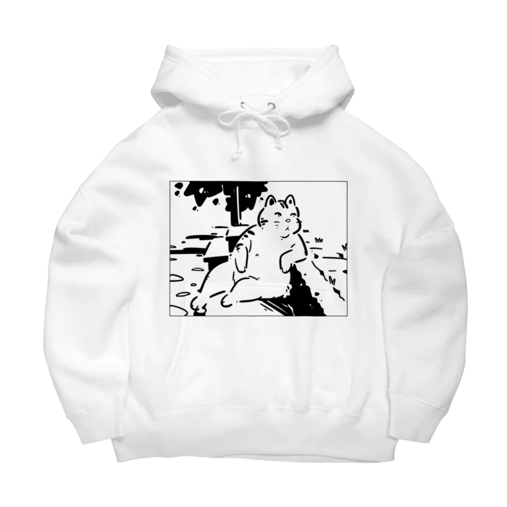 山形屋米店の肘をついてくつろぐ猫 Big Hoodie