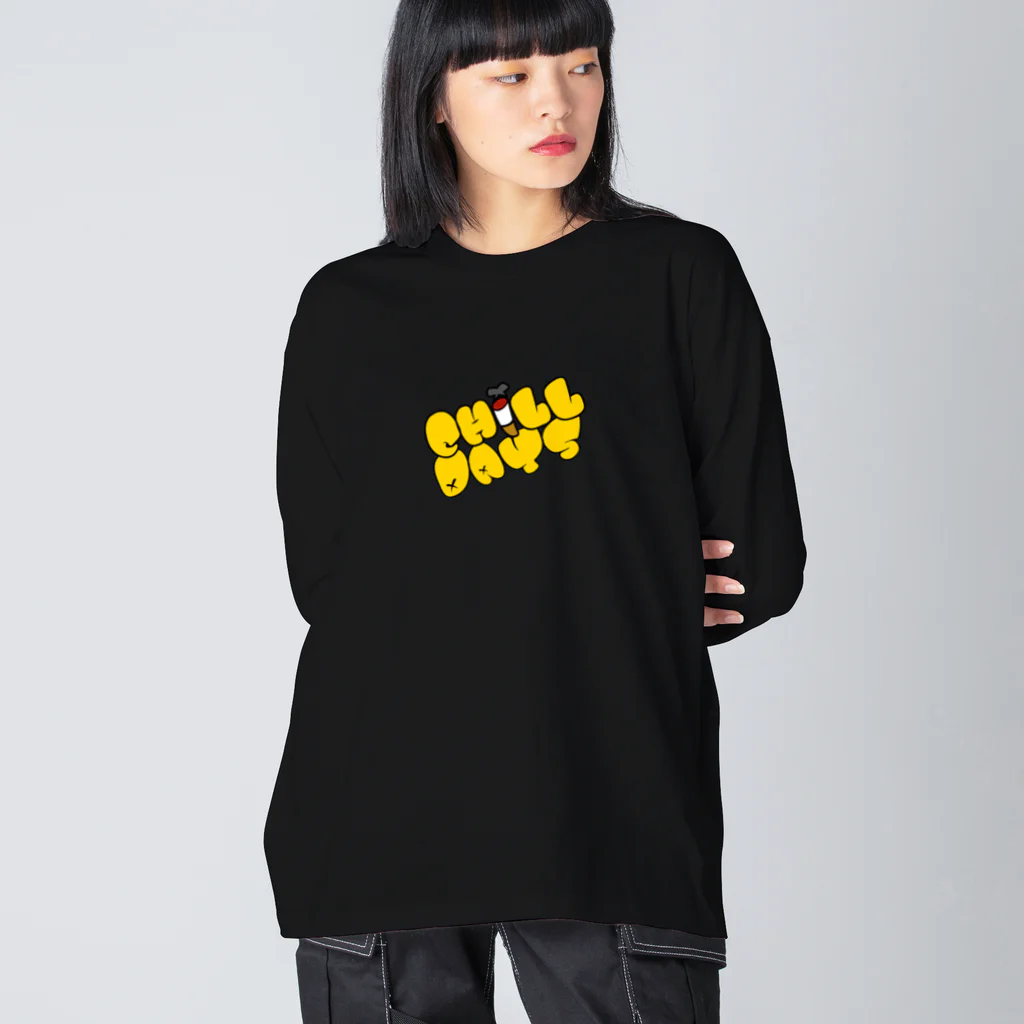 sho meの｢Chill Days｣ black Big Long Sleeve T-Shirt