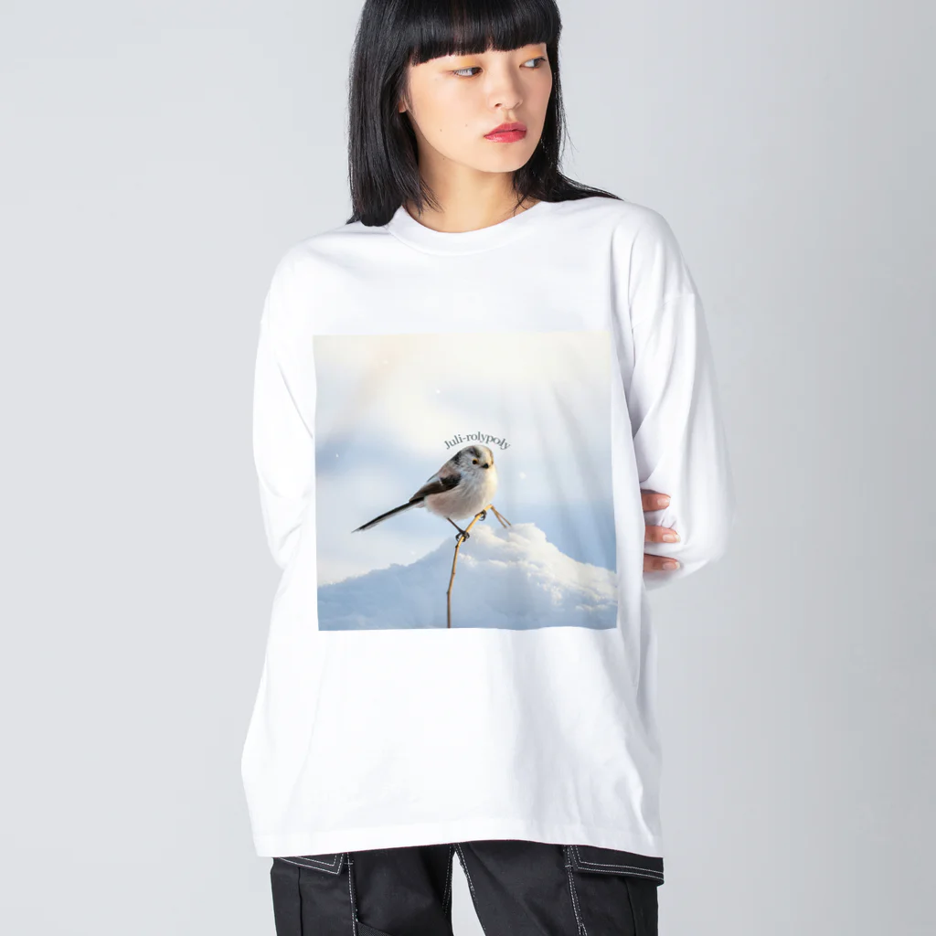 ふわもこあにまるずのシマエナガちゃん Big Long Sleeve T-Shirt