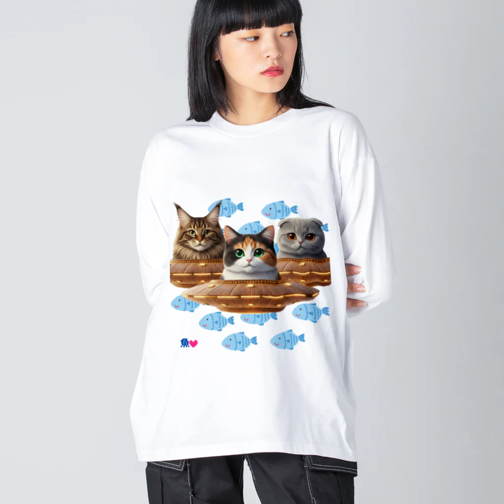 かなえーるの猫パトロール隊 Big Long Sleeve T-Shirt
