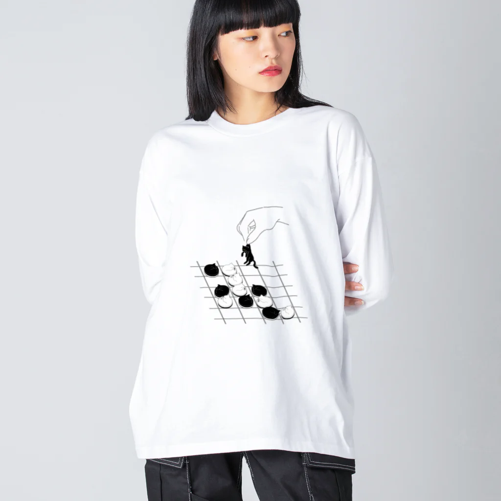 氷熊のおみせのねこのリバーシゲーム Big Long Sleeve T-Shirt