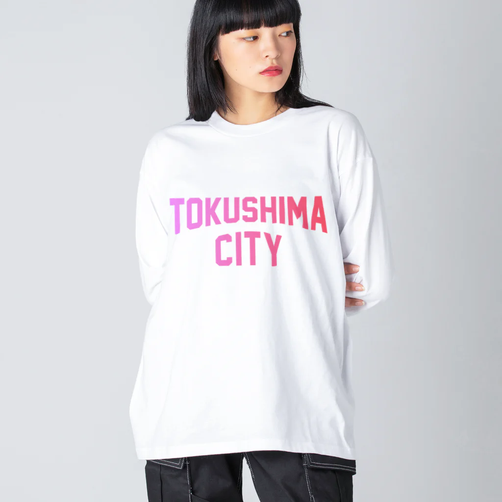 JIMOTOE Wear Local Japanの徳島市 TOKUSHIMA CITY Big Long Sleeve T-Shirt